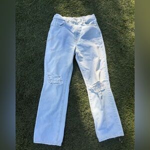 SLVRLAKE Light Blue Distressed Women Jeans